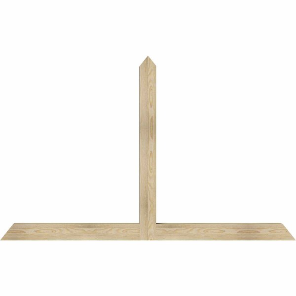 Ekena Millwork Portland Rough Sawn Timber Gable Bracket, Douglas Fir, 72"W x 45"H x 4"D x 4"F, 15/12 Pitch GBW072X45X0404POR00RDF - main